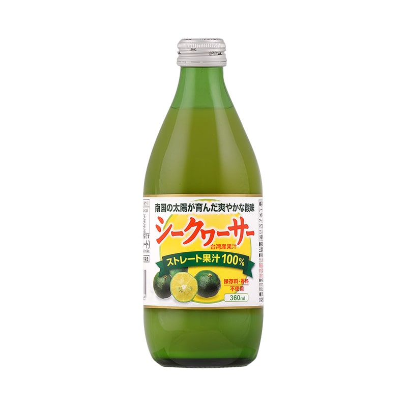 湧川 シークヮーサー台湾産果汁100％ 360ml | Tasty World!