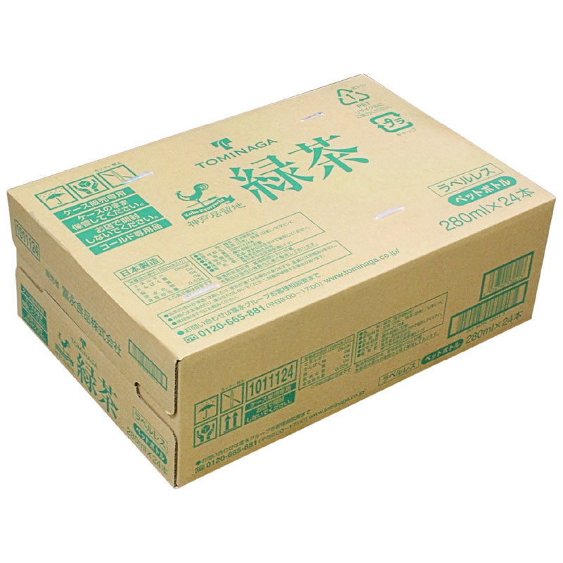 神戸居留地 緑茶 ラベルレス 280ml 24本セット