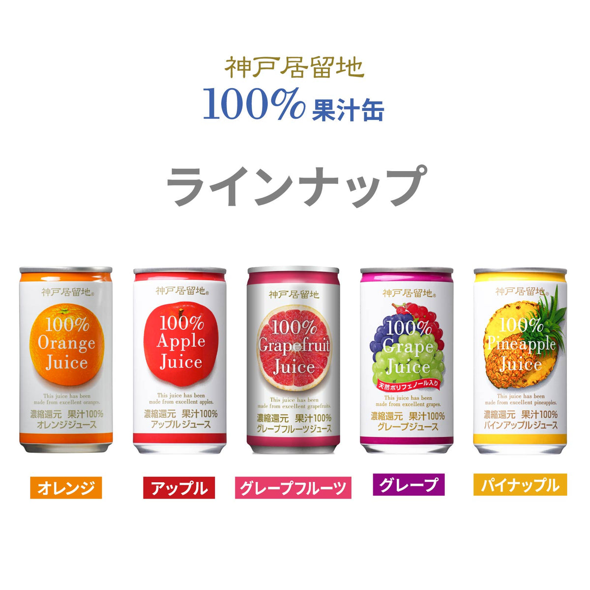 神戸居留地 グレープフルーツ100% 185g | Tasty World!