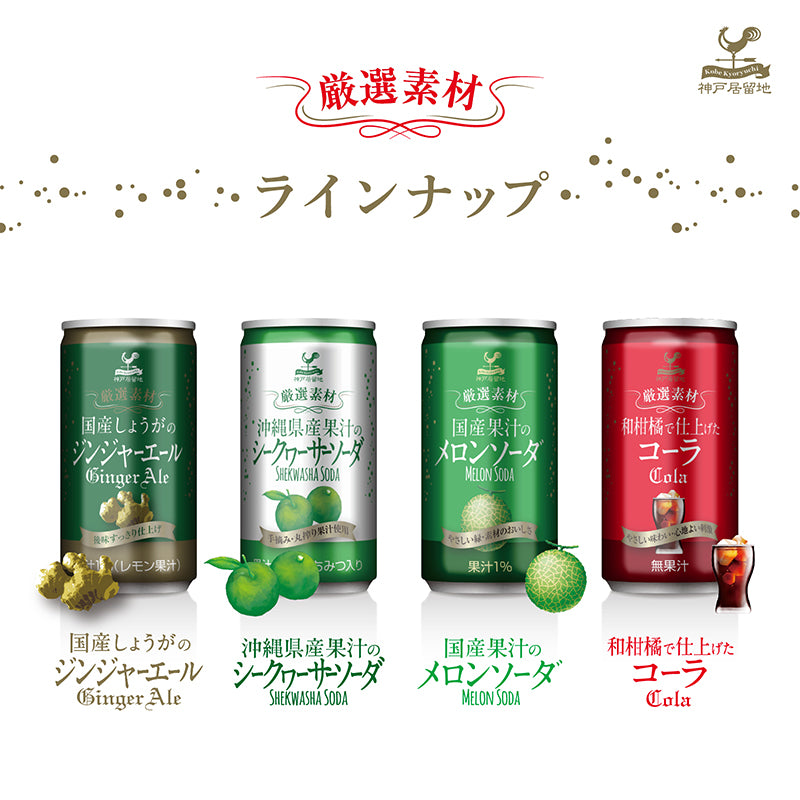 Tasty World! |神戸居留地 厳選素材 和柑橘で仕上げたコーラ 185ml 20缶セット