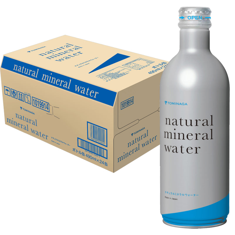 ナチュラルミネラルウォーターボトル缶 490ml 24本セット